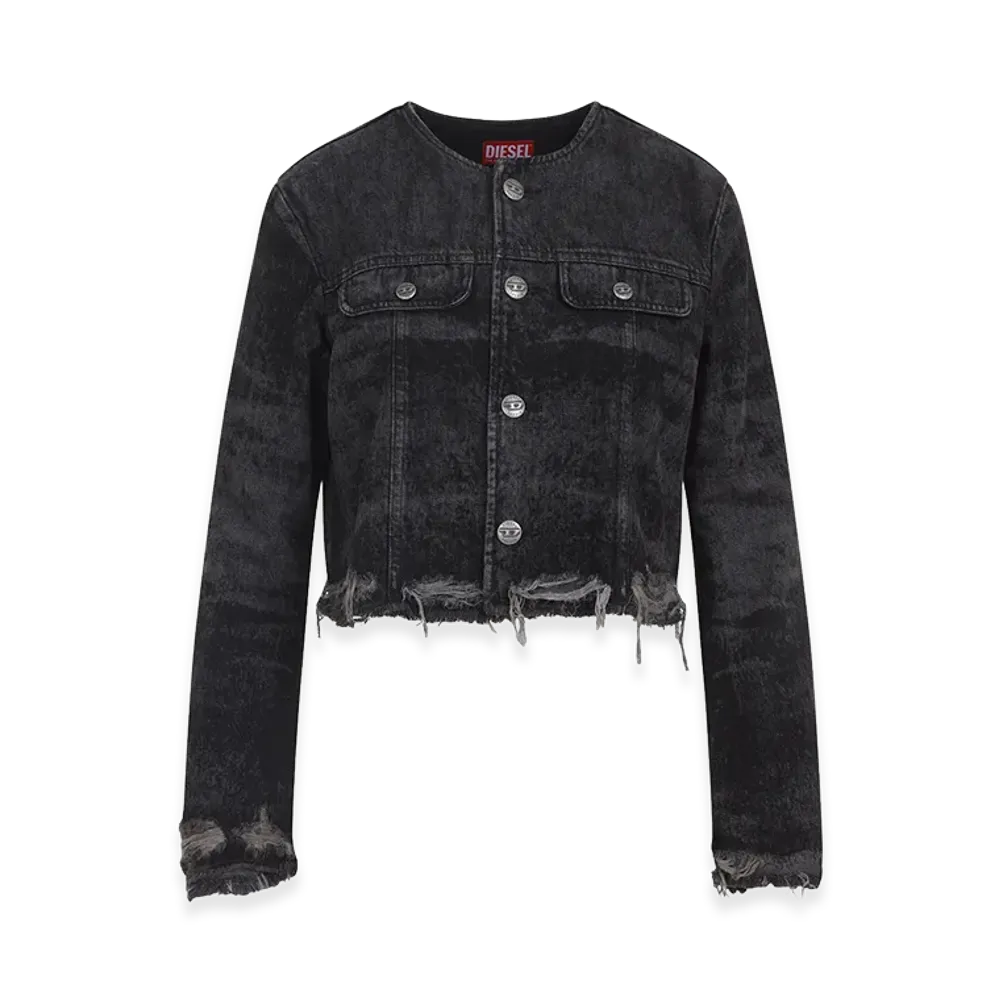 Diesel Women's De-Graffy-Fsh Denim Jacket "Black"