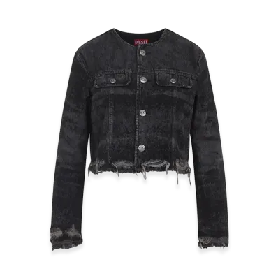 Diesel Women's De-Graffy-Fsh Denim Jacket "Black"