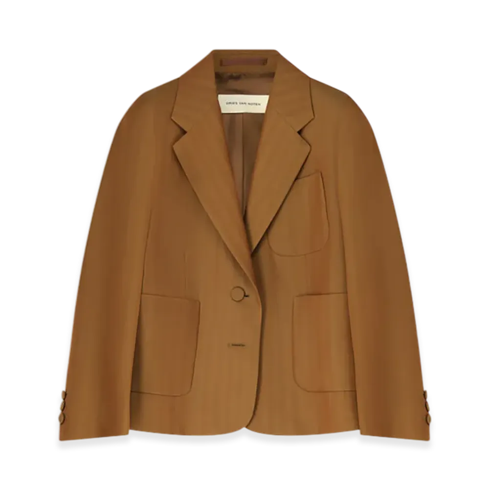 DRIES VAN NOTEN Women's Cropped Blazer "Tan"