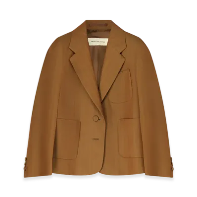DRIES VAN NOTEN Women's Cropped Blazer "Tan"