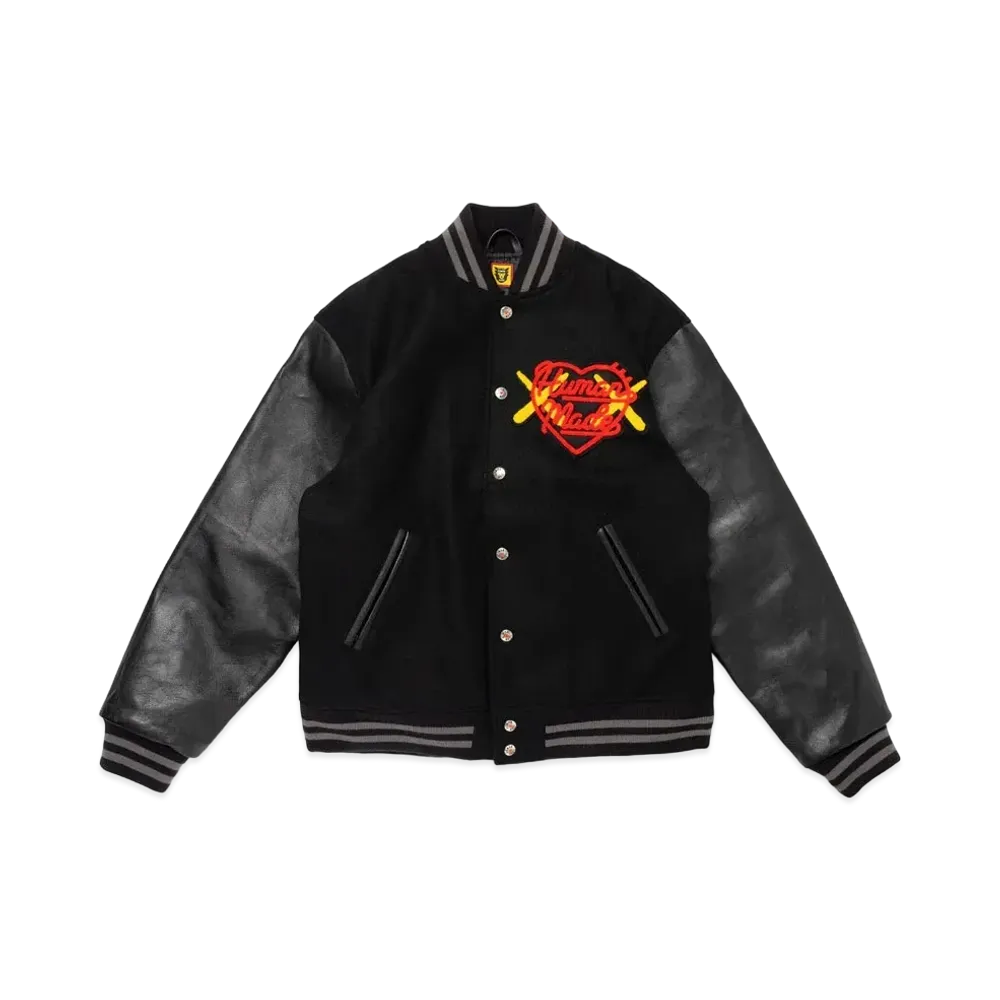 HUMAN MADE x KAWS Made Varsity Jacket #2 "Black"