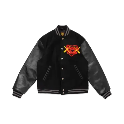 HUMAN MADE x KAWS Made Varsity Jacket #2 "Black"