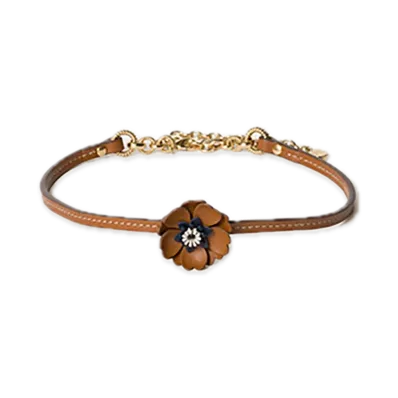 MIU MIU Leather Choker "Cognac"