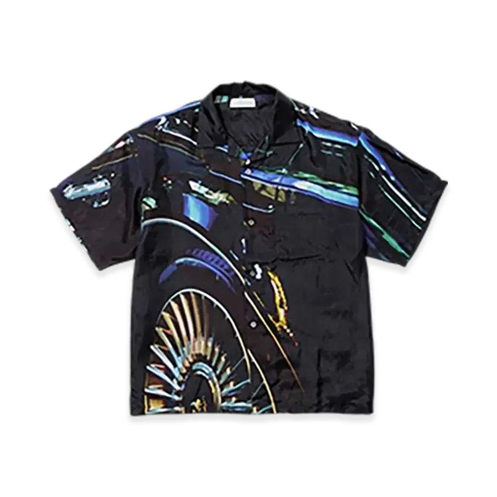 F-LAGSTUF-F x Koki Sato / Night Shift Silk S/S Shirt "Black"