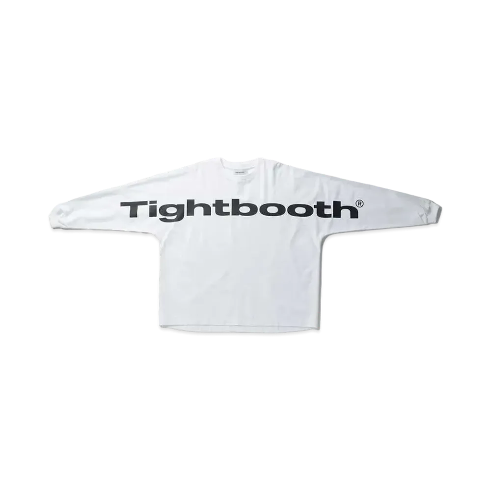 TIGHTBOOTH Big Logo LS T-shirt "White"