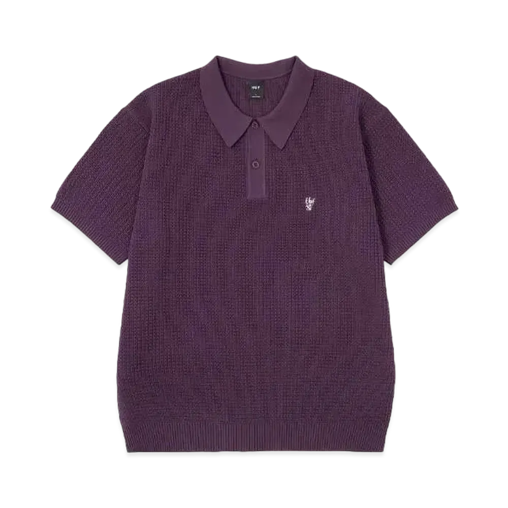 HUF Summer 24 1984 Knit Polo "Raisin"