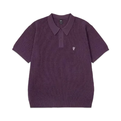 HUF Summer 24 1984 Knit Polo "Raisin"