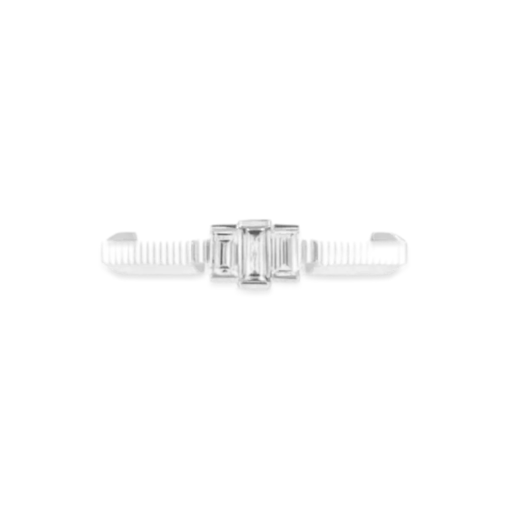 GUCCI Gucci Link To Love Baguette Diamond Ring "Silver"