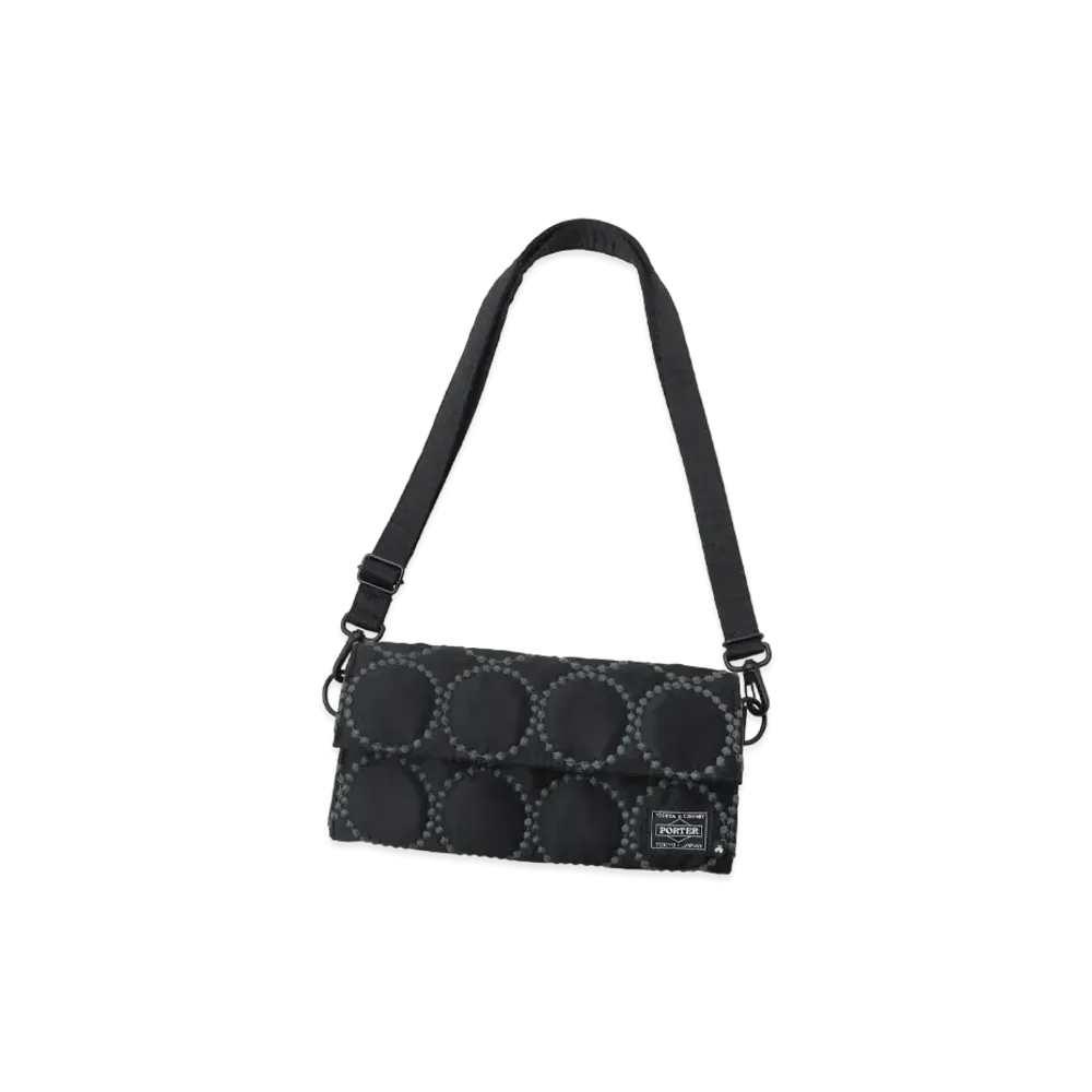 PORTER x mina perhonen Tambourine Long Wallet "Black/Grey"