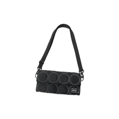 PORTER x mina perhonen Tambourine Long Wallet "Black/Grey"