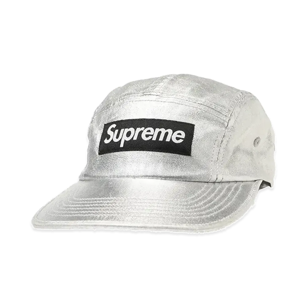 Supreme Washed Chino Twill Camp Cap "Silver"