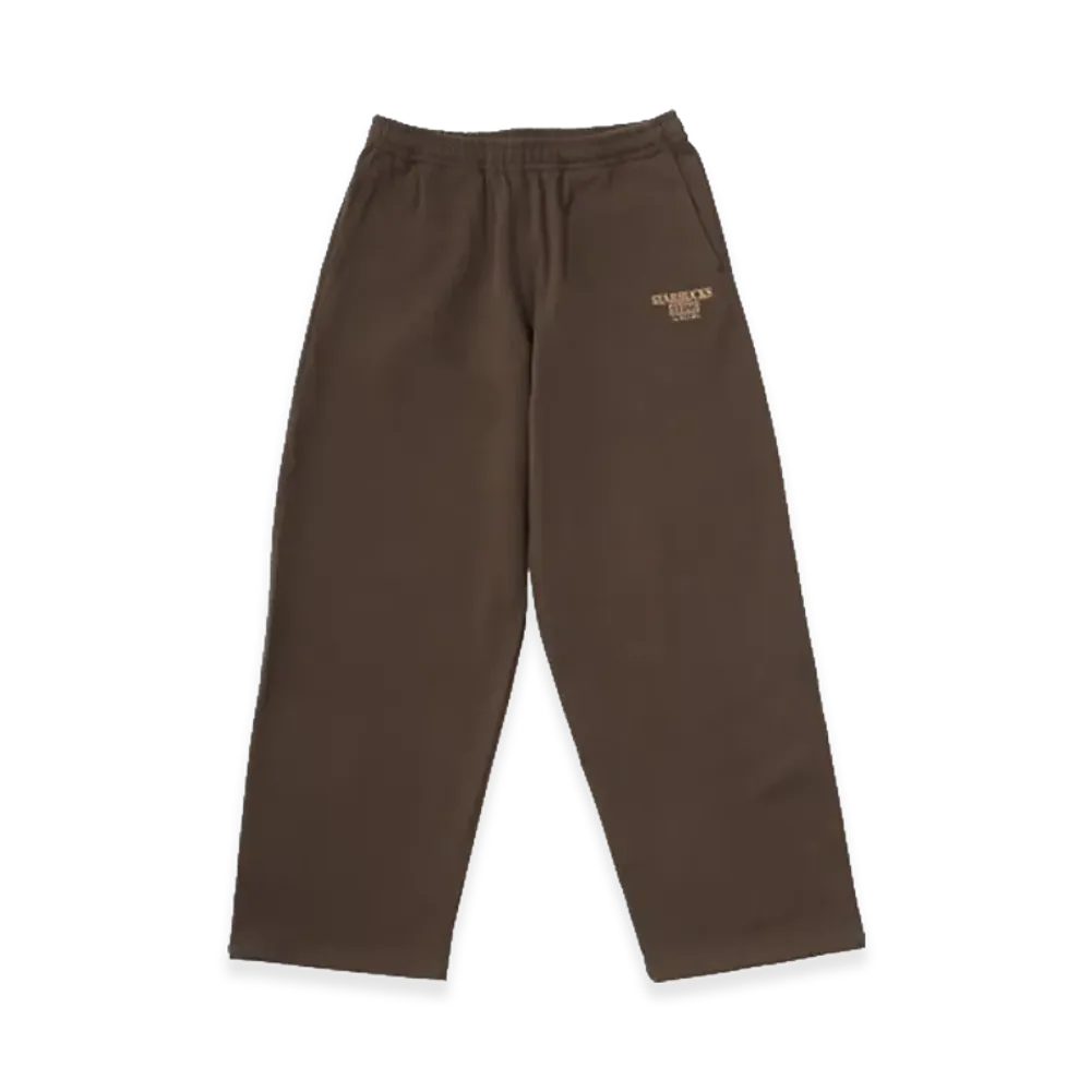 STARBUCKS STAND x BEAMS Logo Sweatpants "Brown"