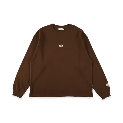 WIND AND SEA Heavy Waffle L/S Tee "Brown"