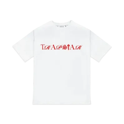 TRAPSTAR Script Print Tee "White/Red"