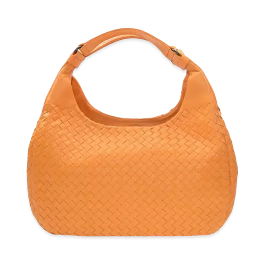 Bottega Veneta Lambskin Hand Bag "Orange"