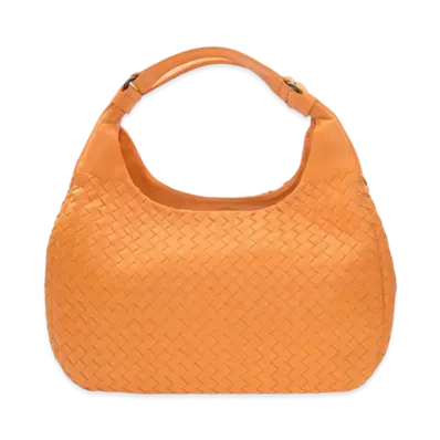 Bottega Veneta Lambskin Hand Bag "Orange"