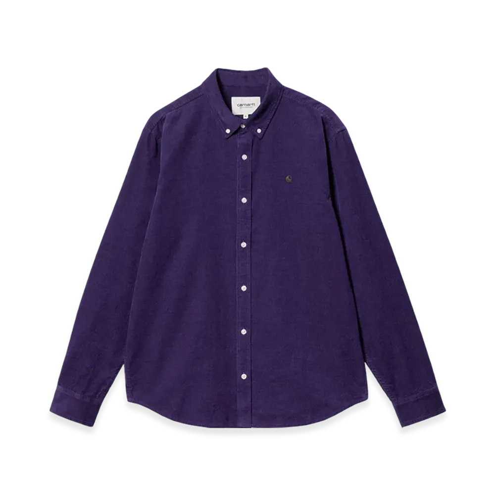 Carhartt WIP Madison Fine Cord Shirt "Tyrian/Black"