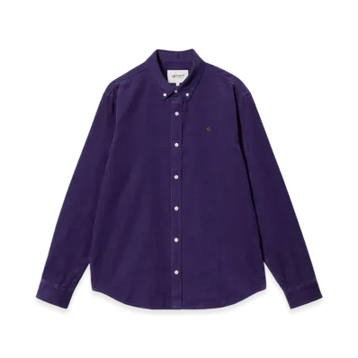 Carhartt WIP Madison Fine Cord Shirt "Tyrian/Black"