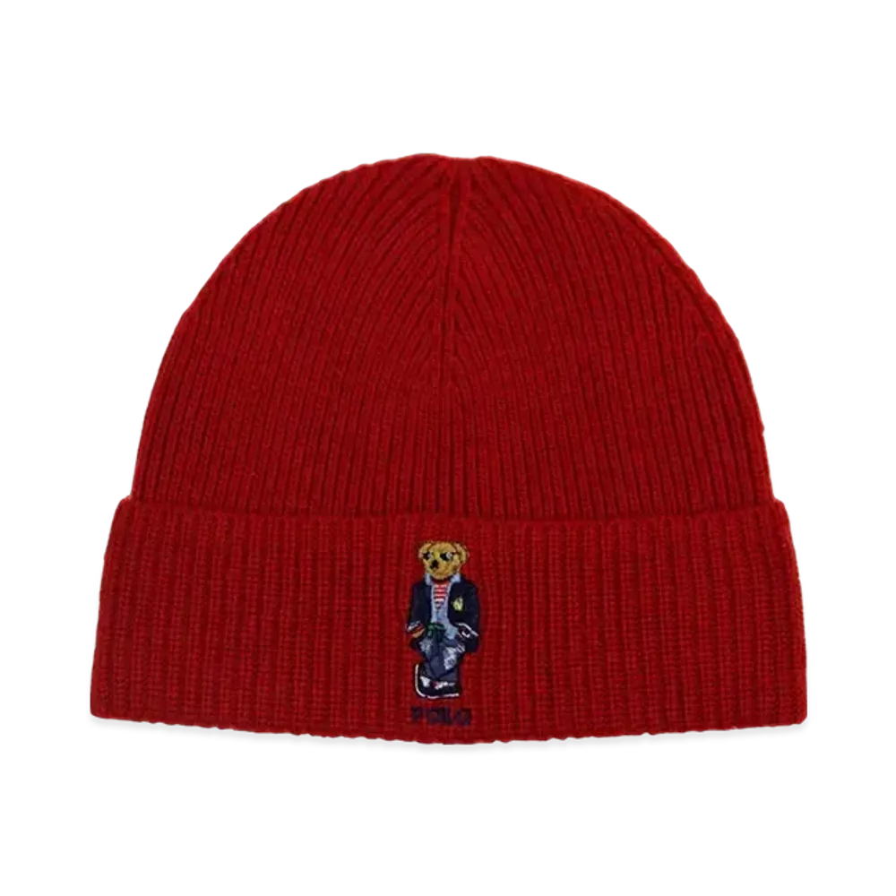 Polo Ralph Lauren Regatta Bear Tall Beanie "Red"