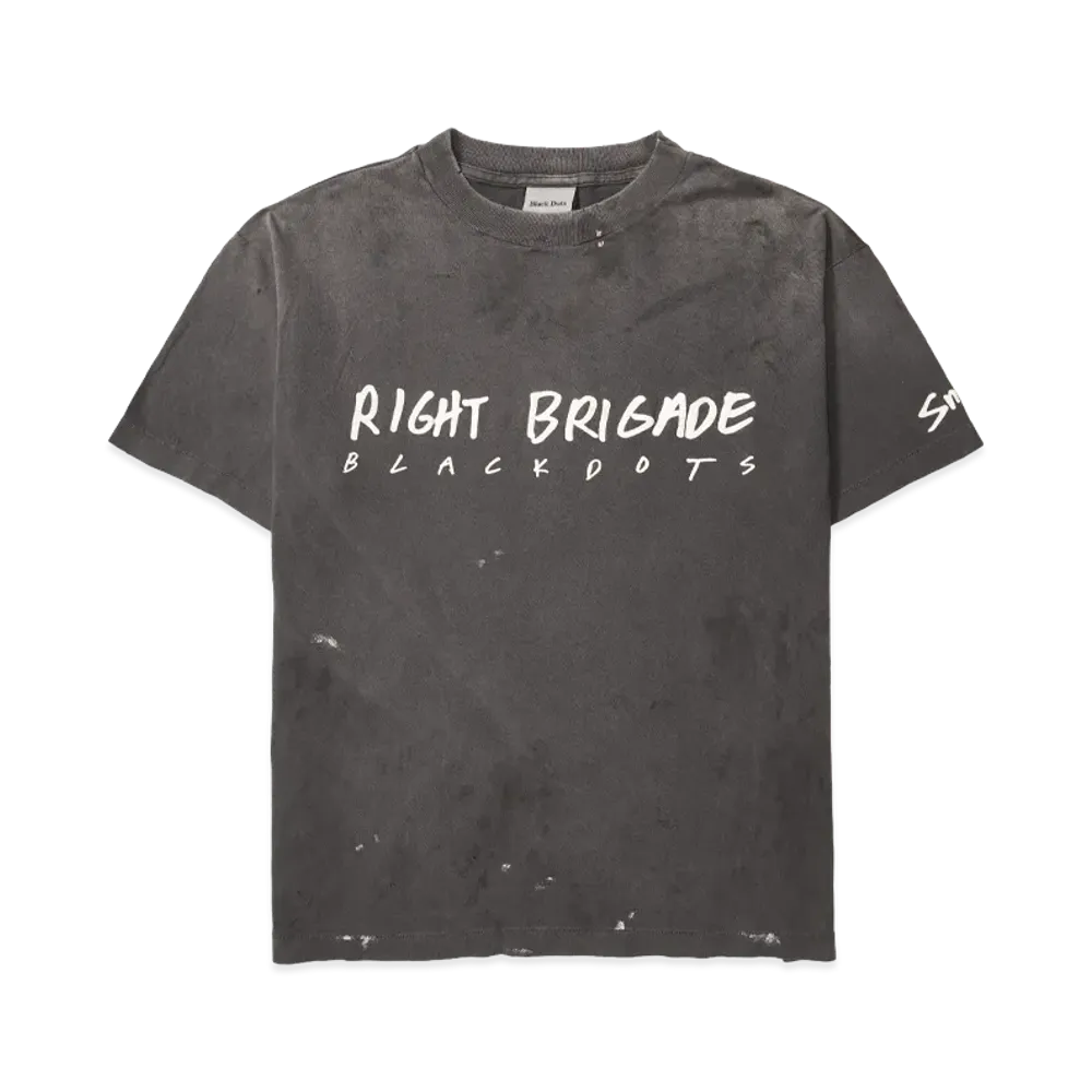SAINT Mxxxxxx x Black Dots Right Brigade Tee "Black"