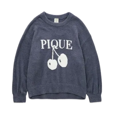 GELATO PIQUE Baby Moco Cherry Jacquard Pullover "Navy"