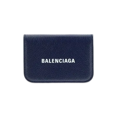BALENCIAGA Cash Mini Wallet "Navy"