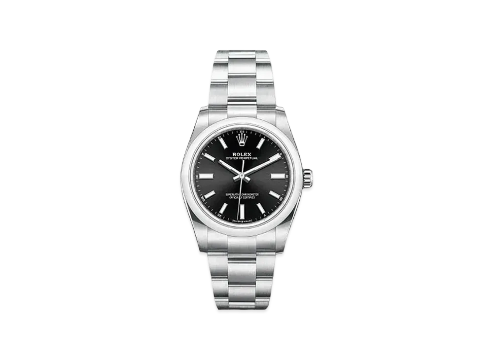 ROLEX Oyster Perpetual 34 Black Dial 124200