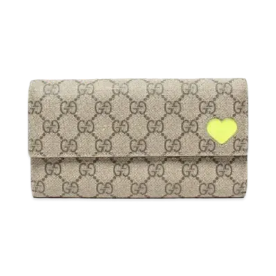 GUCCI GG Supreme Neon Heart Wallet