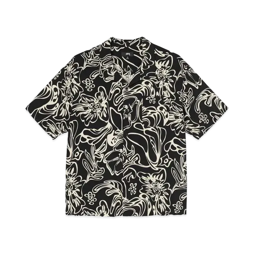Stussy WAVY HAWAIIAN SHIRT "Black"