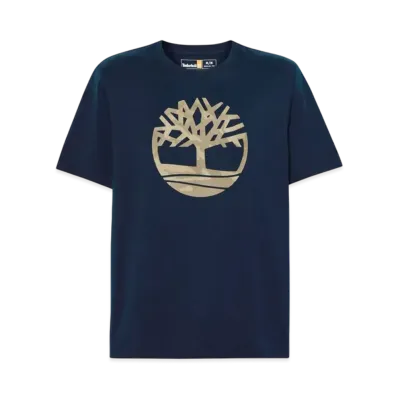 Timberland Men's Short Sleeve Northwood Tree Camo Logo Tee "Navy"