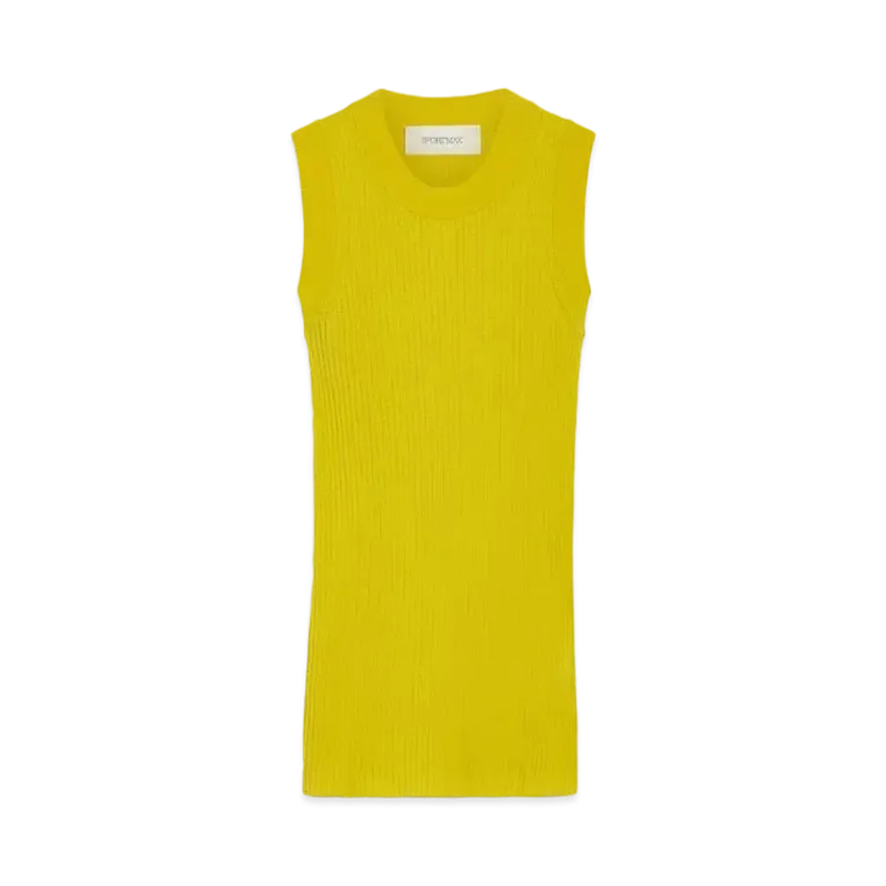 Max Mara Toledo Pure Cotton Rib Knit "Lemon"