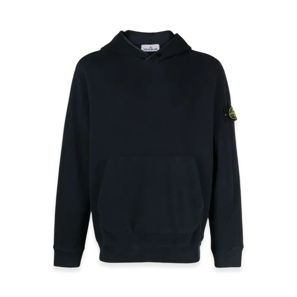 Stone Island 61252 Garment Dyed Stretch Cotton Fleece Hooded Sweatshirt - 23FW "Navy Blue"