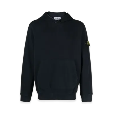 Stone Island 61252 Garment Dyed Stretch Cotton Fleece Hooded Sweatshirt - 23FW "Navy Blue"