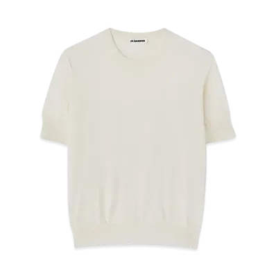 Jil Sander Women's Crew-Neck T-Shirt "White Stone"