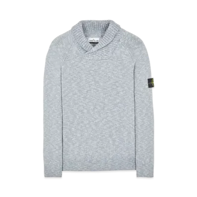 Stone Island 529D3 COTTON WOOL MELANGE "Pearl Grey"