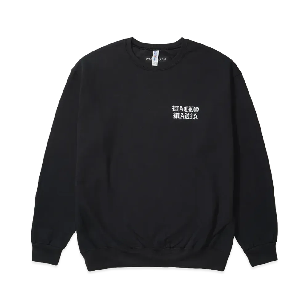WACKO MARIA Crew Neck Sweat Shirt ( TYPE-1 ) "Black"