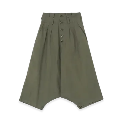 S'YTE French Worker Surge Sarouel Pants With Deep Rise And Button Fly Design "Olive green"