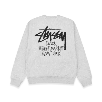 Stussy Stock DSM New York Crew 2023 "Ash Heather"