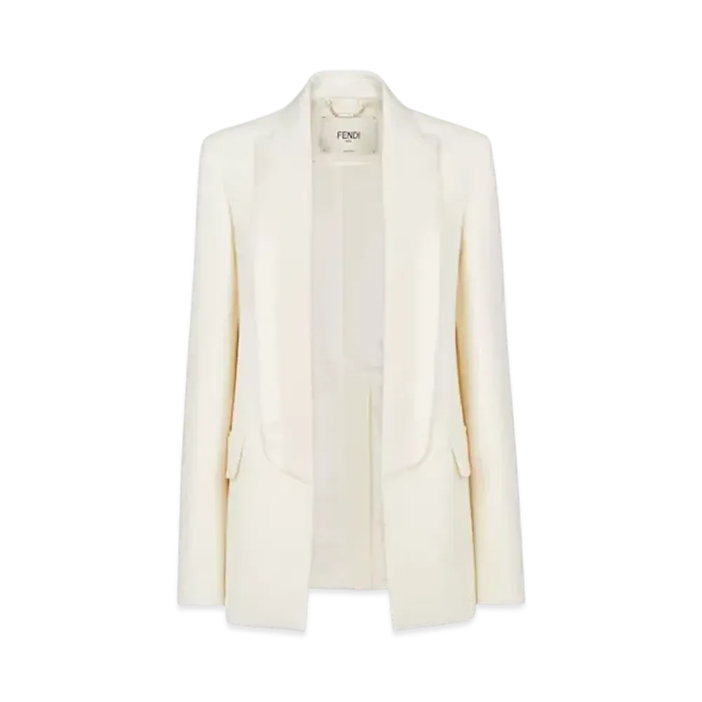 FENDI Women's Jacket Wool and Silk Blazer "White"