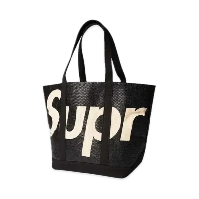 Supreme Raffia Tote "Black"