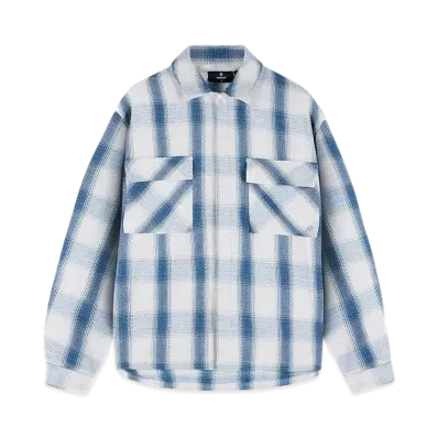 REPRESENT Season Flannel Shirt "Mid Blue"