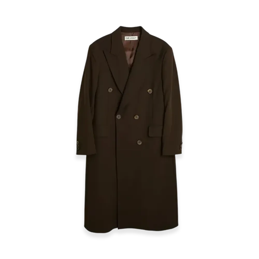 OUR LEGACY Women's Db Coat Exquisite Wool "Brown"
