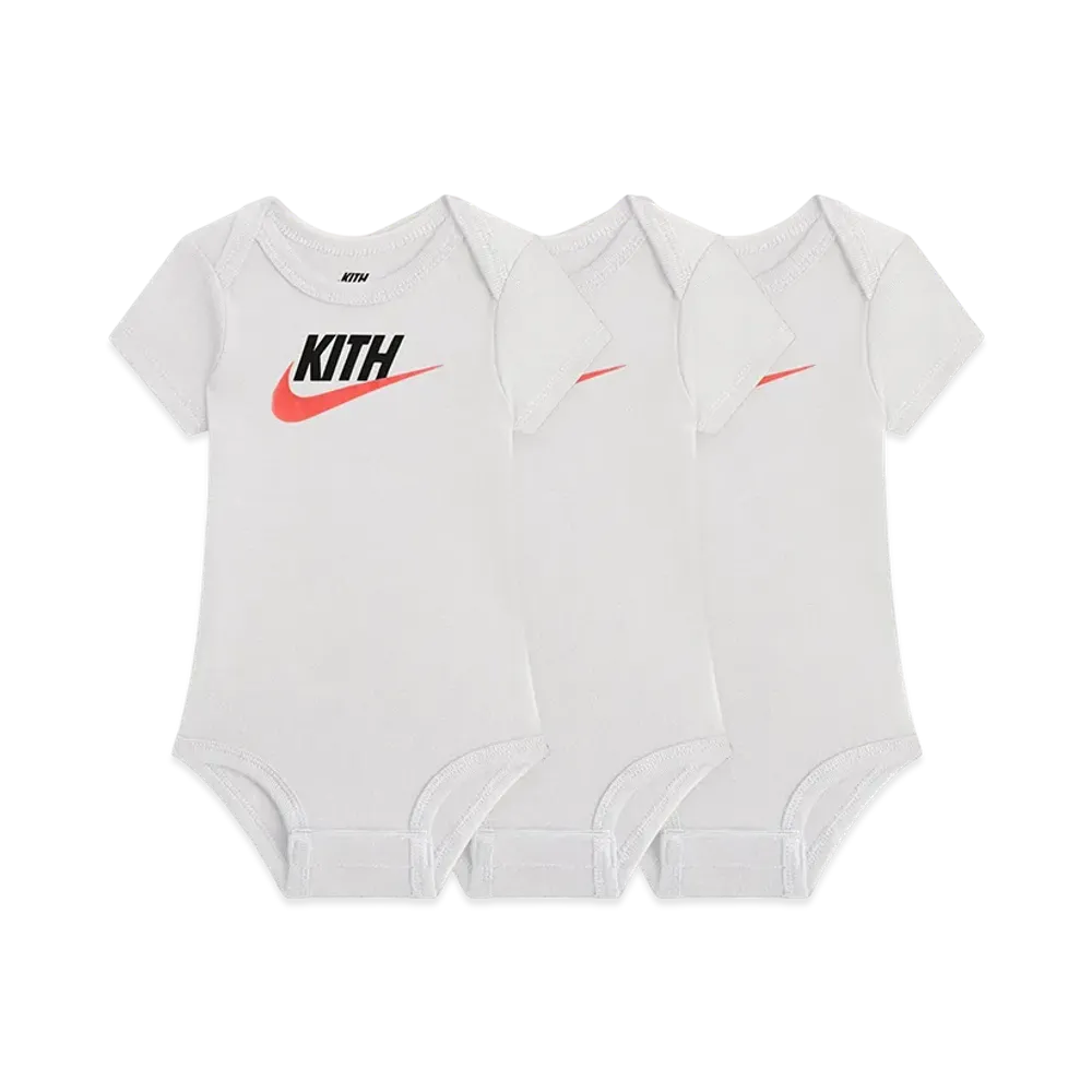 Kith Baby for Nike 3-Pack Bodysuit "White"