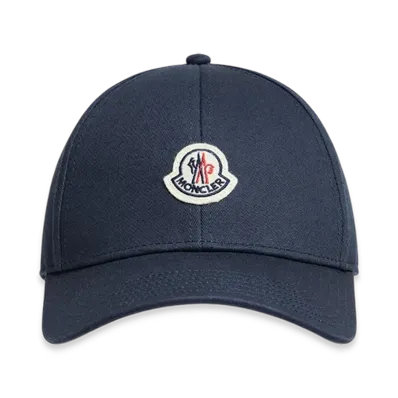 MONCLER Gabardine Baseball Cap "Navy Blue"