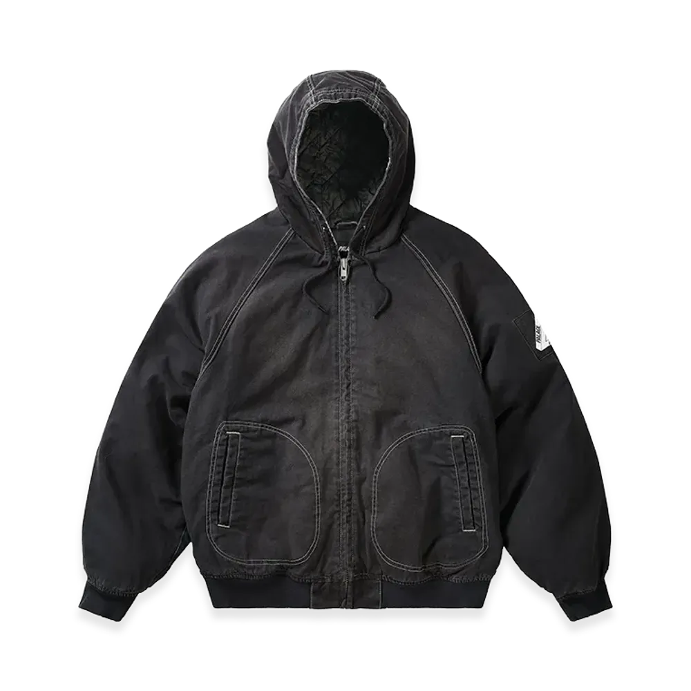 PALACE 10 OZ Hooded Canvas Jacket "Black"