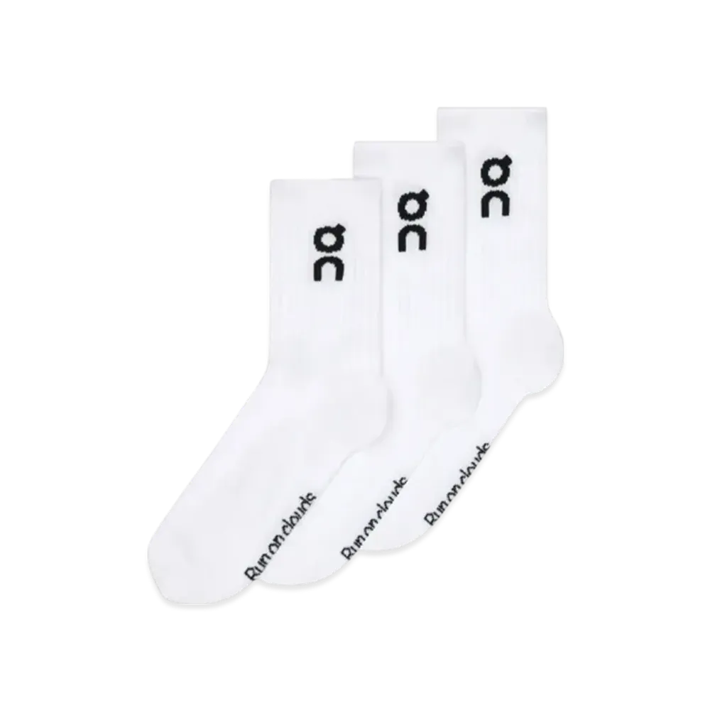 on Logo Sock High 3P "White"