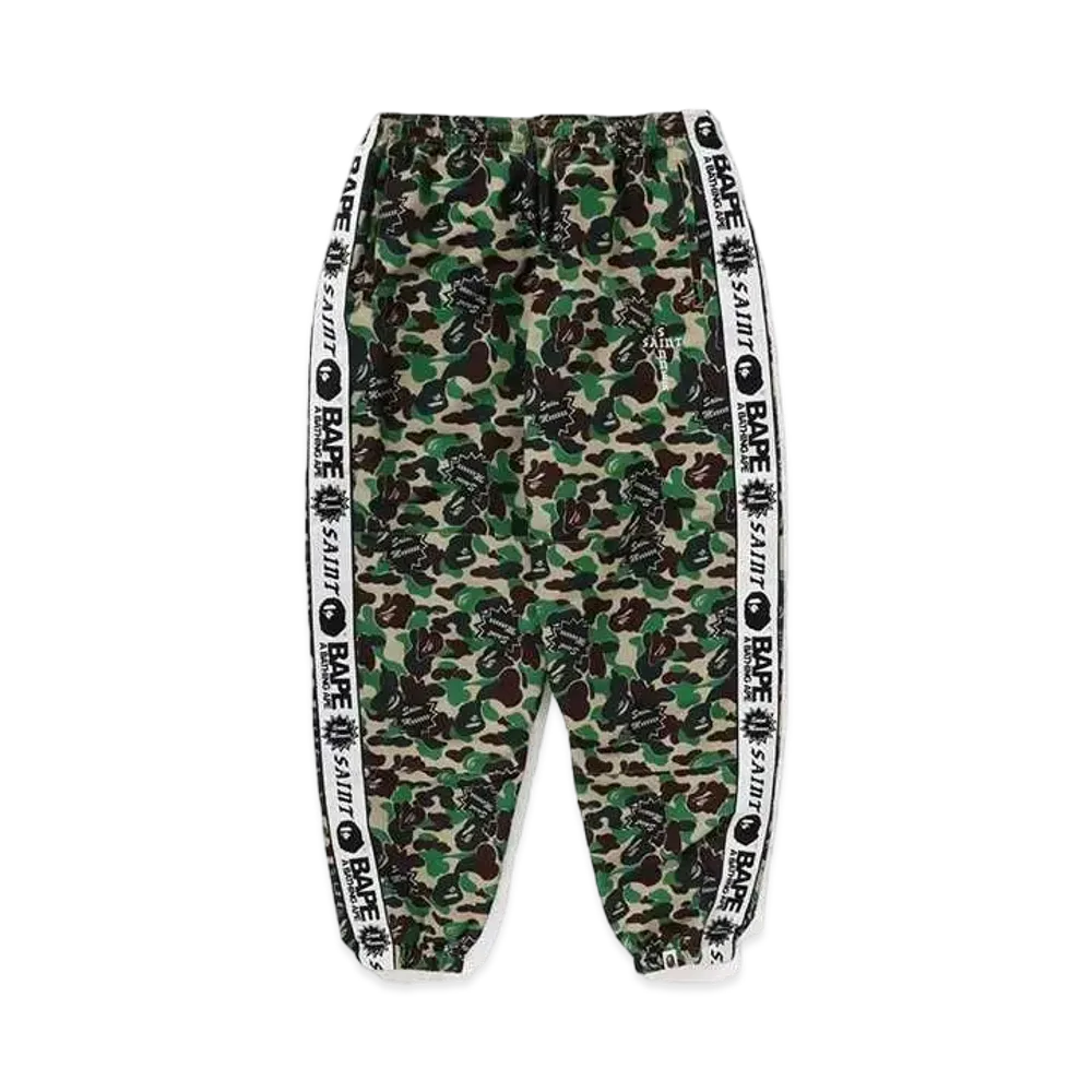 SAINT Mxxxxxx x A BATHING APE ABC Camo Track Pants "Green"