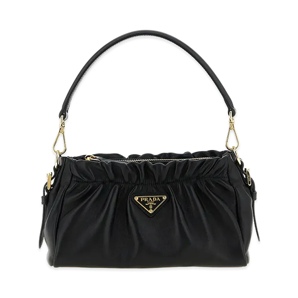 PRADA Women's Leather Shoulder Bag "Black"