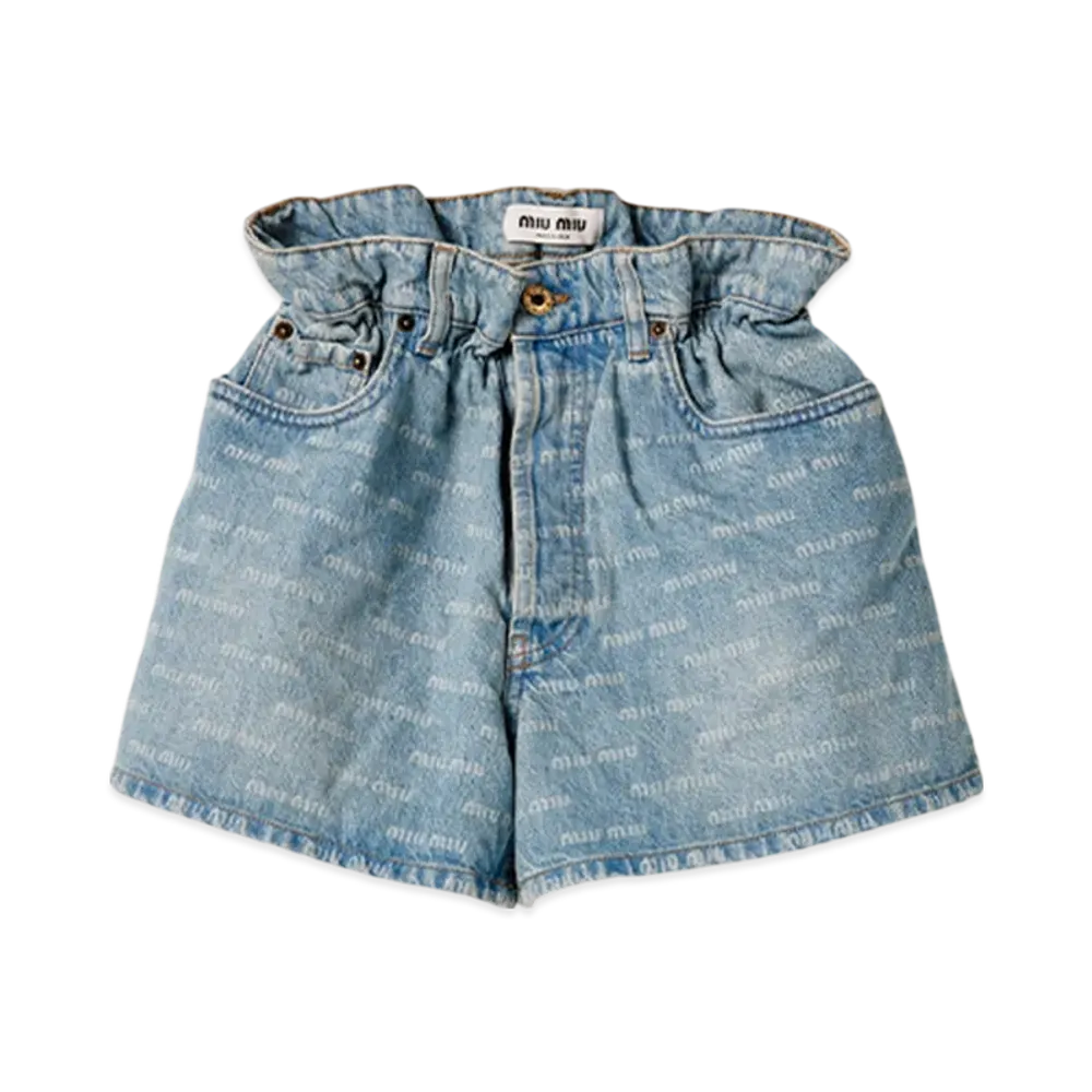MIU MIU Women's Denim Shorts "Sapphire Blue"