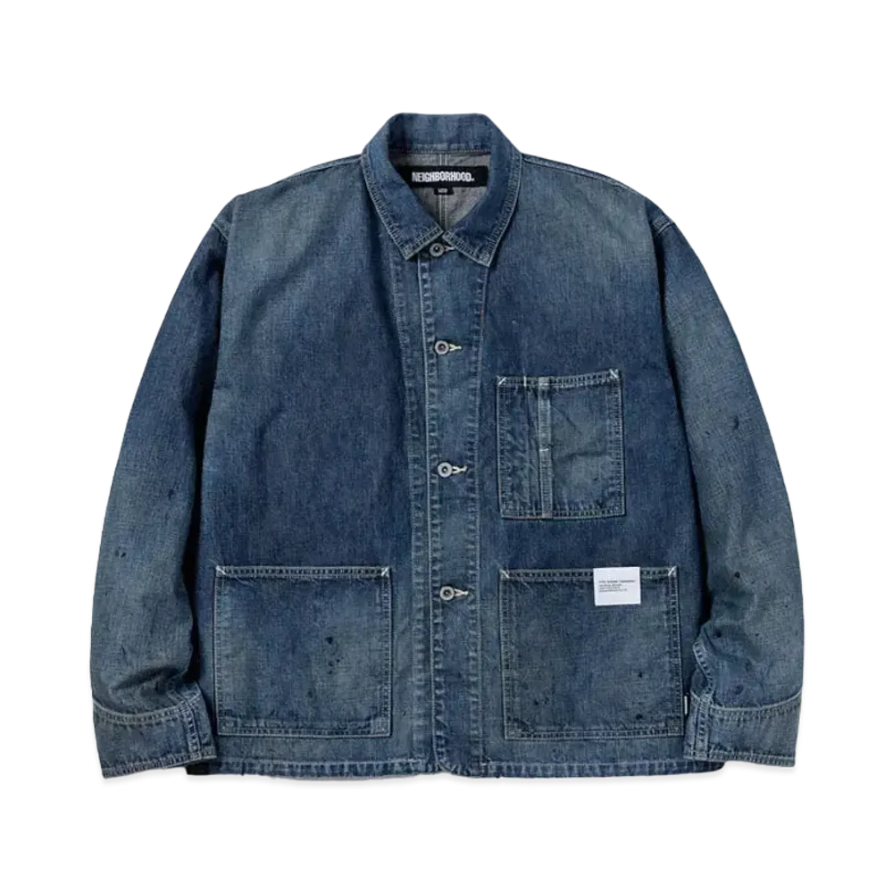 NEIGHBORHOOD Washed Short Coverall Jacket "Indigo"
